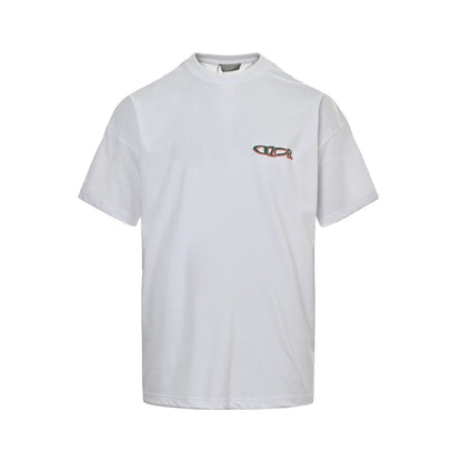 Dior 25ss ski series embroidered logo short sleeves