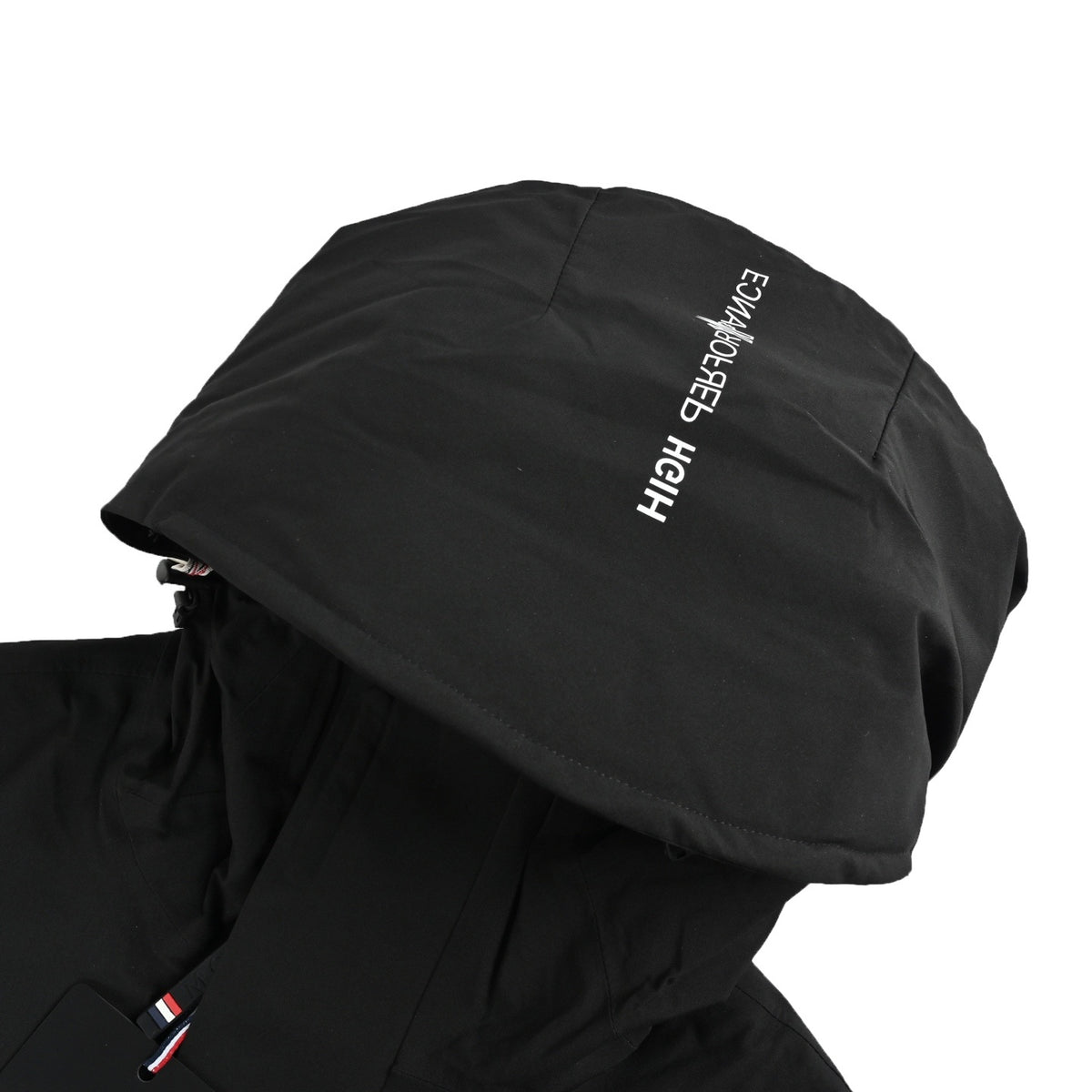 Moncle/muzzled hooded ski jacket with large chest logo