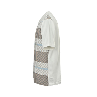 Louis Vuitton 26ss plaid jacquard knitted short-sleeved shirt