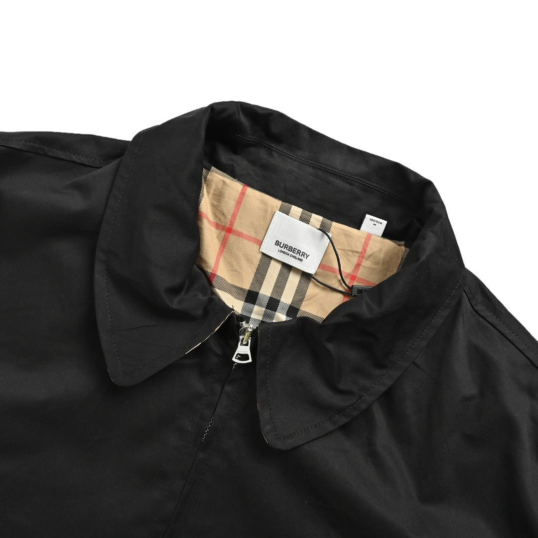 Burberry 24Fw war horse embroidered lined plaid jacket