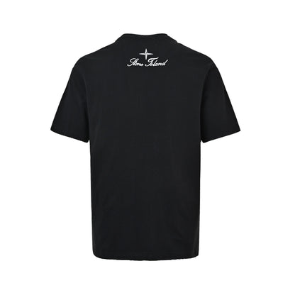 Stone Island chest pocket round neck short sleeves