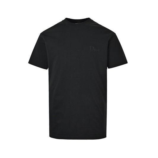 Dior short sleeves with dark letter embroidery on the chest