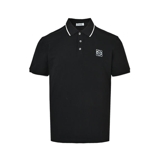 Loewe/Luo Yiwei Contrast color logo embroidered Polo short sleeves