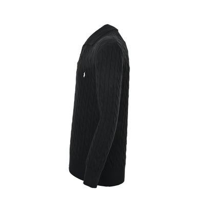 Ralph Lauren Cable Lapel Polo Sweater