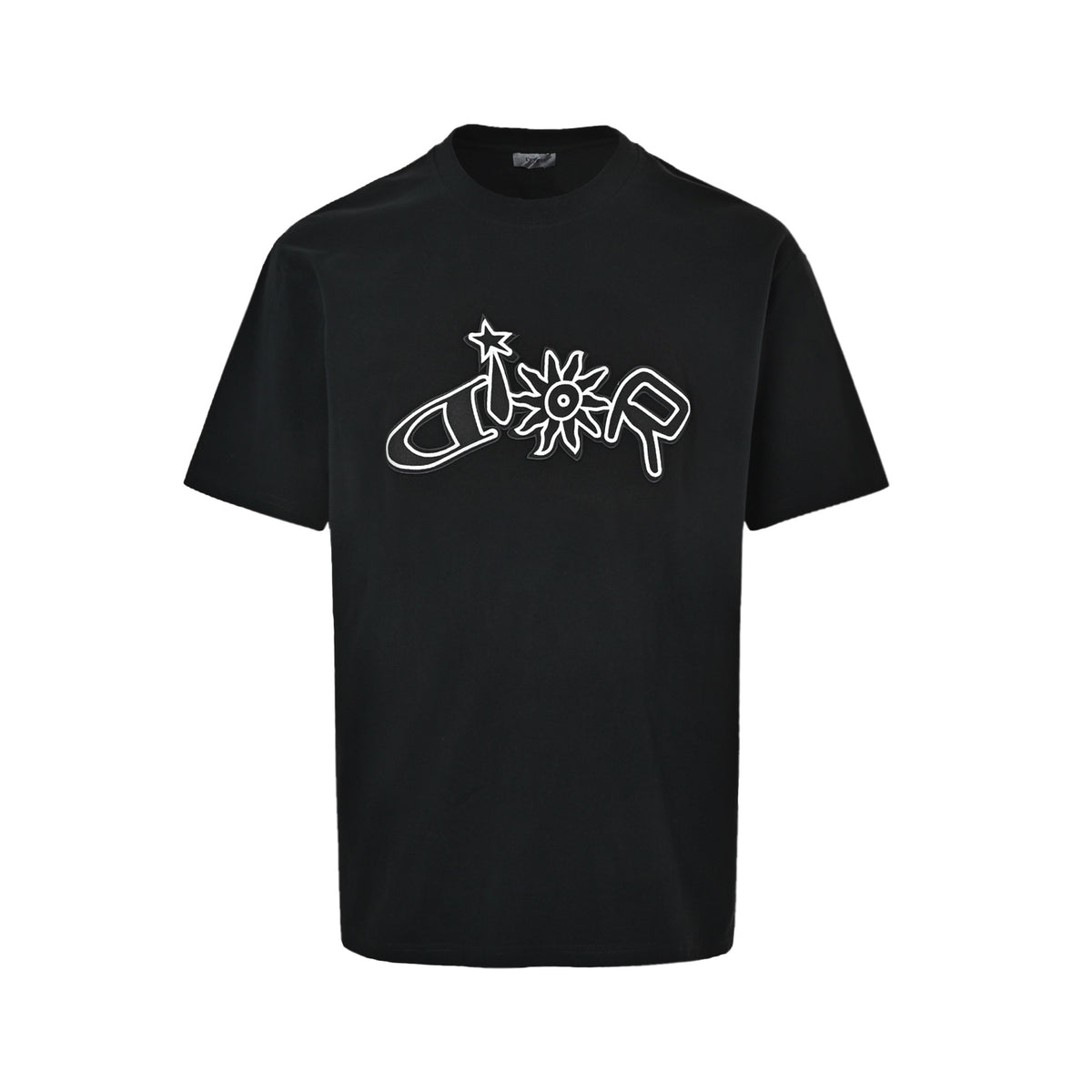 Dior starburst sunflower limited embroidery short sleeves