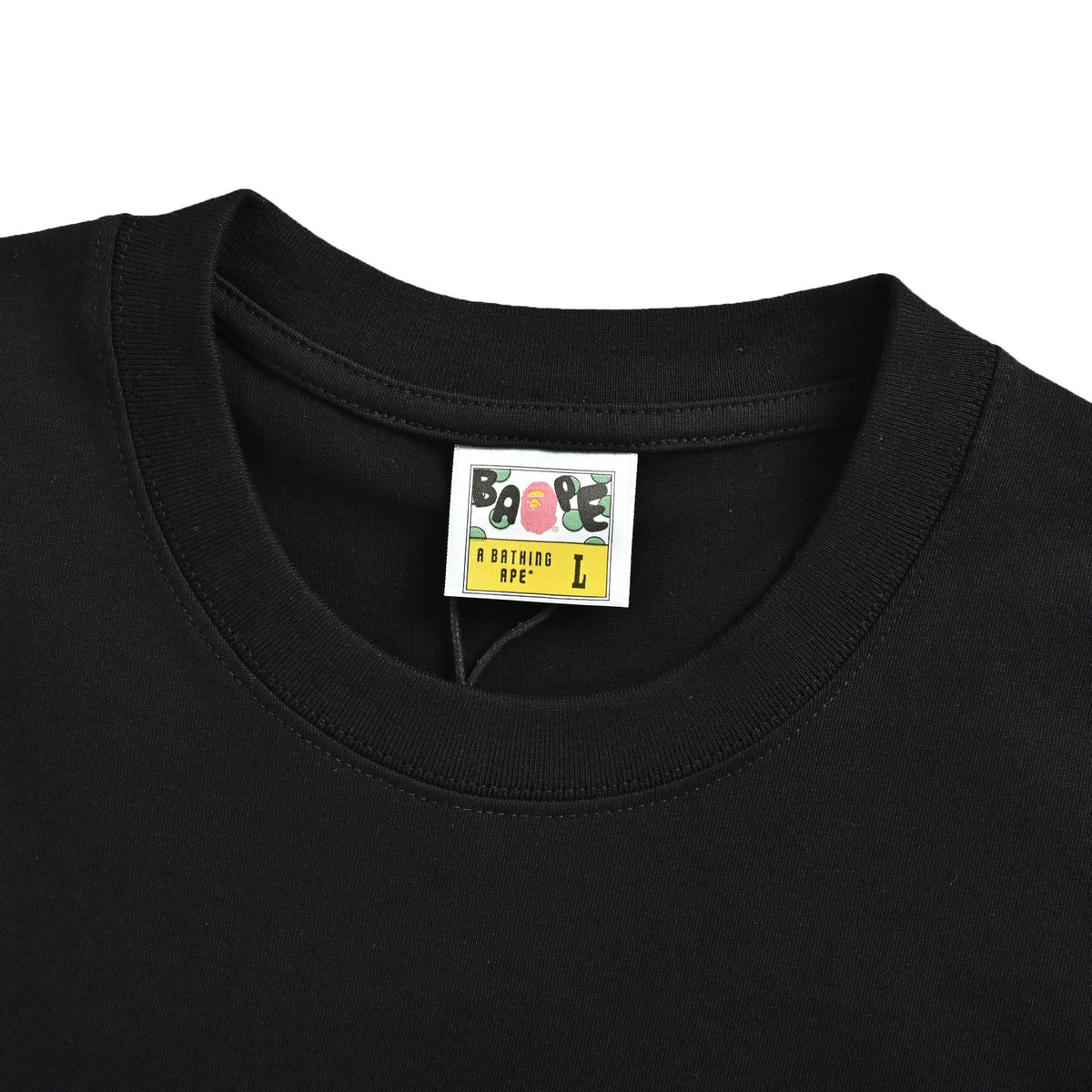 Bape red letter print short sleeves