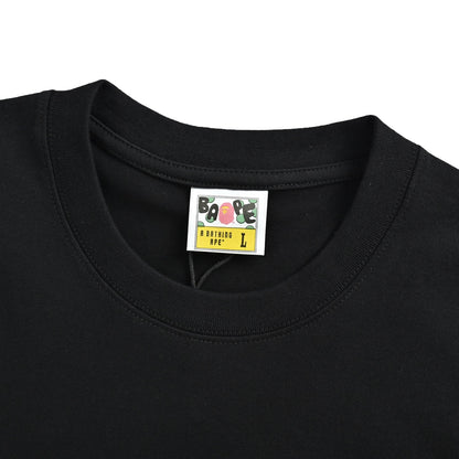 Bape red letter print short sleeves