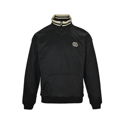 Gucci 24Fw hollow double G embroidered half-zip school uniform suit jacket