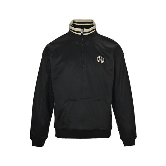 Gucci 24Fw hollow double G embroidered half-zip school uniform suit jacket