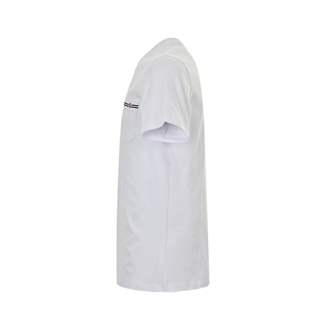 Gucci 24ss pocket double G embroidered short sleeves