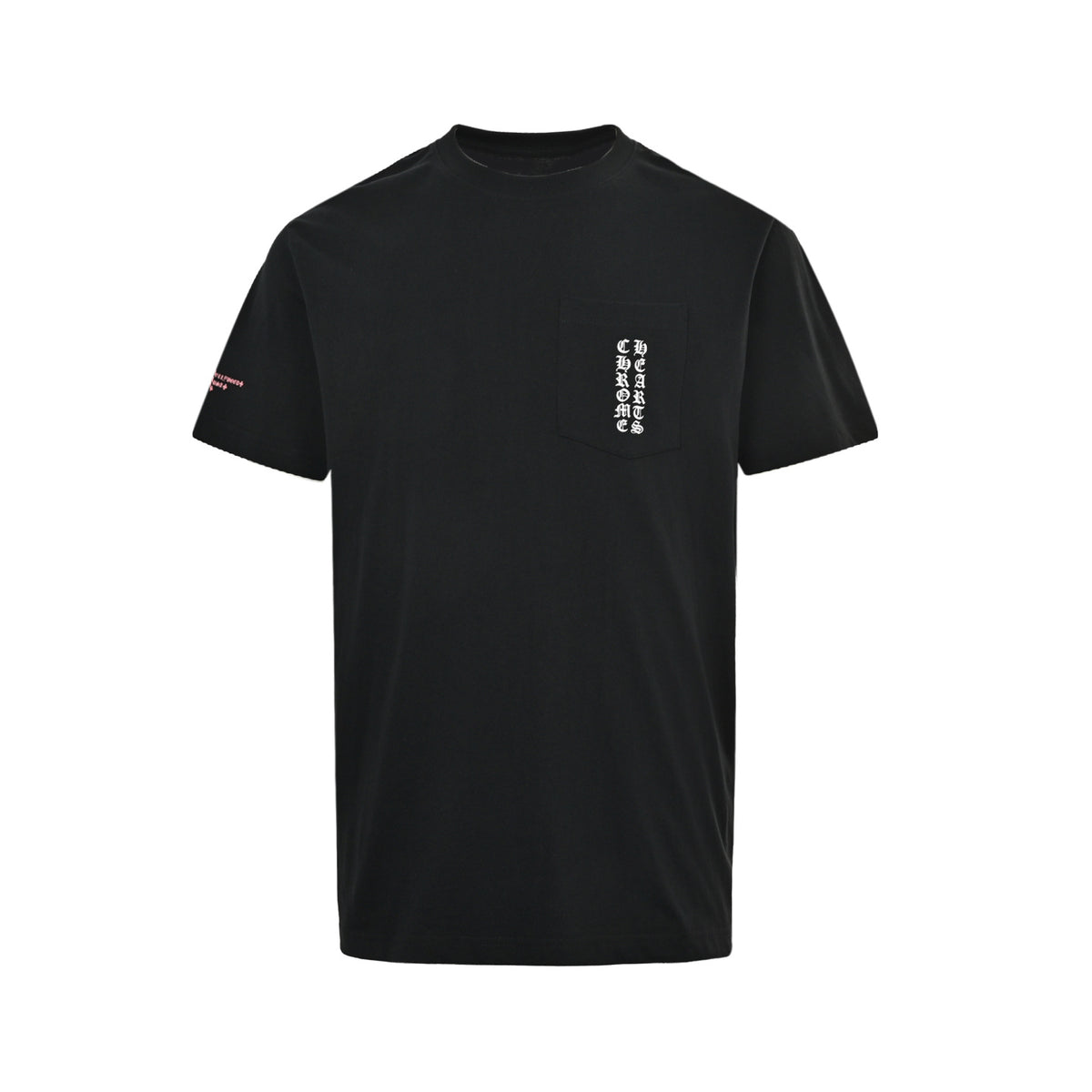 Chrome Hearts/Chrome Heart Vertical Color Block Sanskrit Cross Print Short Sleeves