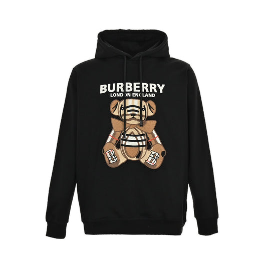 Burberry embroidered teddy bear hooded sweatshirt