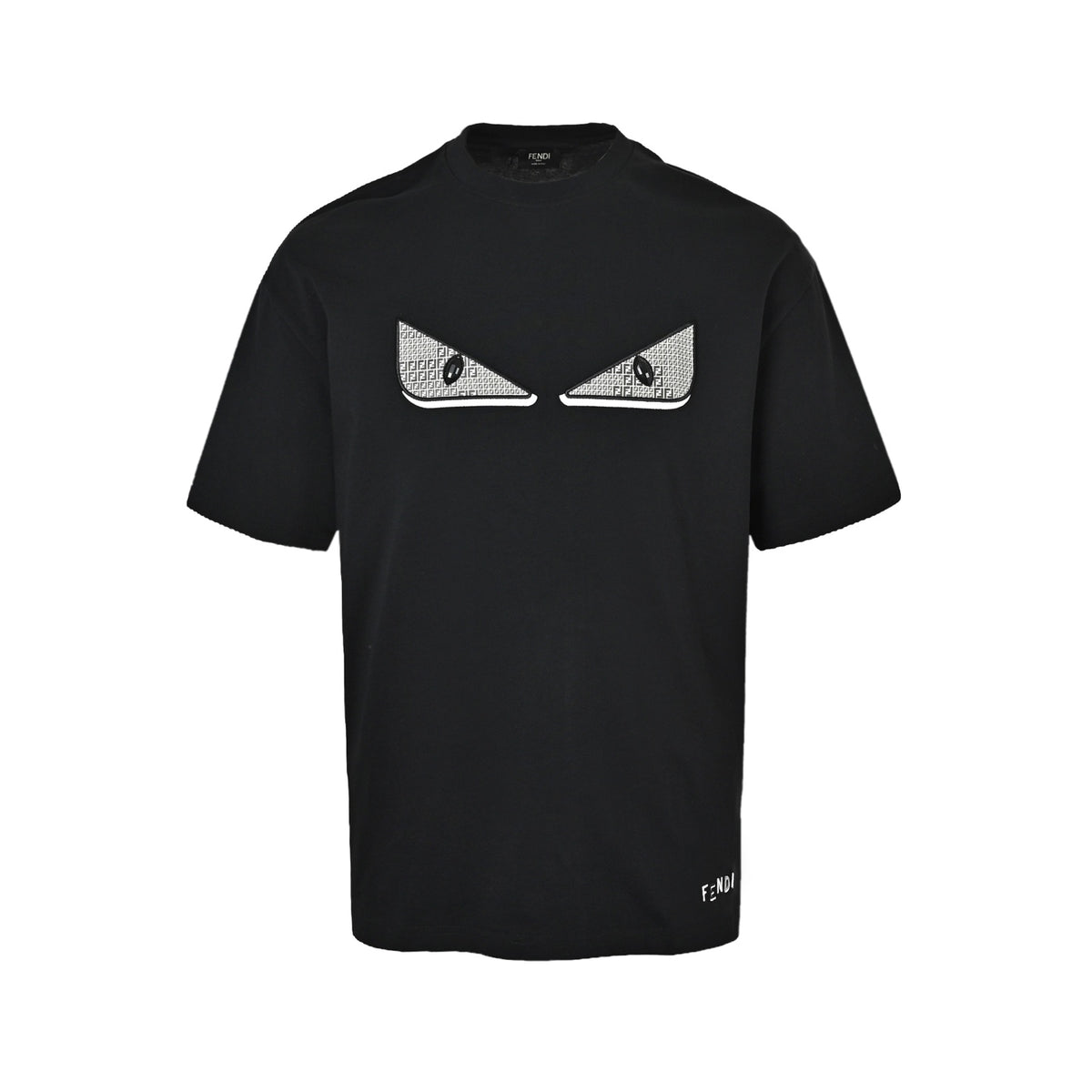 Fendi 26ss little monster gem eyes embroidered short sleeves