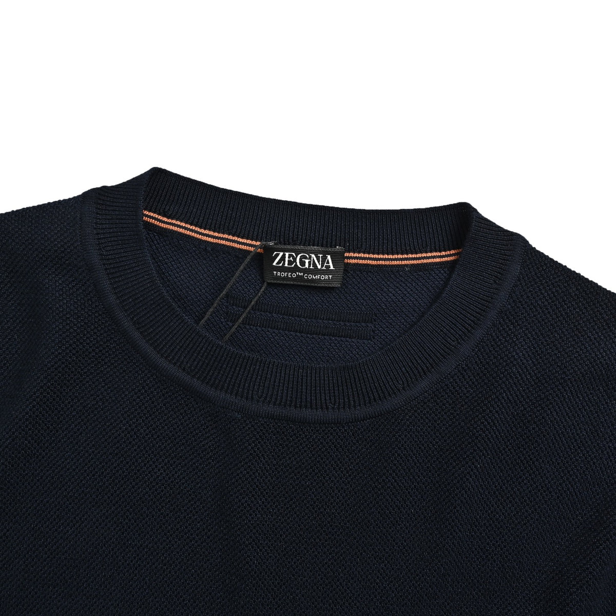 ZEGNA/ Zegna Contrast color knitted wool blend short sleeves