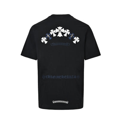 Chrome Hearts Sanskrit cross embroidered short sleeves