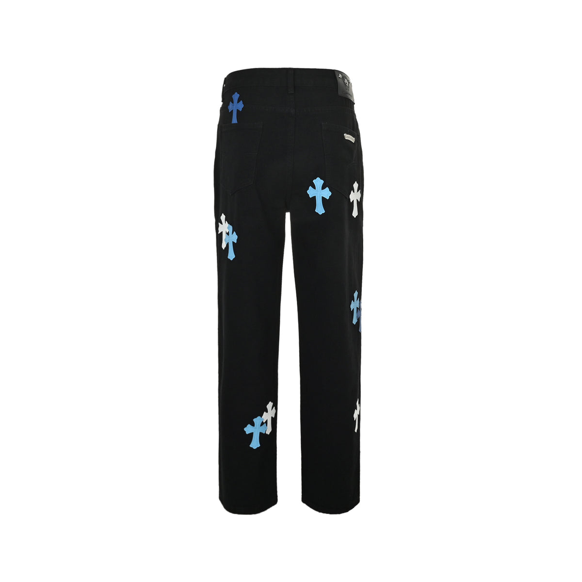 Chrome Hearts/Chrome Heart cross patch embroidered washed jeans
