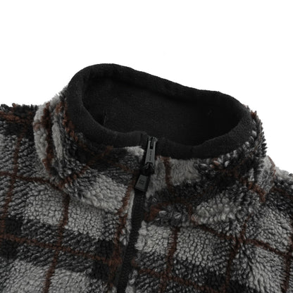 Miu Miu contrasting plaid zipper jacket
