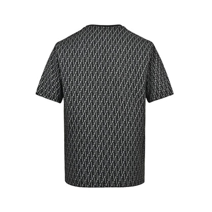 Fendi 26ss full FF old flower jacquard short sleeves