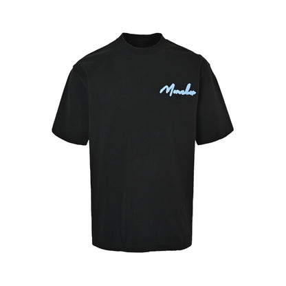 Moncler/Mask 26ss M embroidered letter short sleeves