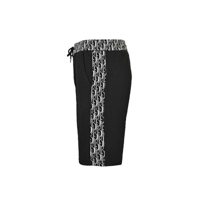 Dior dark pattern old flower jacquard web shorts