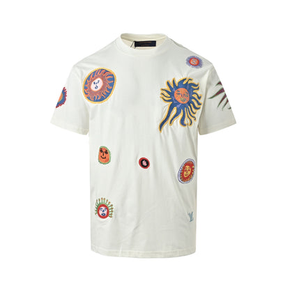 Louis Vuitton sunflower embroidered short sleeves