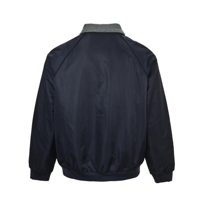 Miu Miu reversible technical fabric fleece jacket stand collar jacket