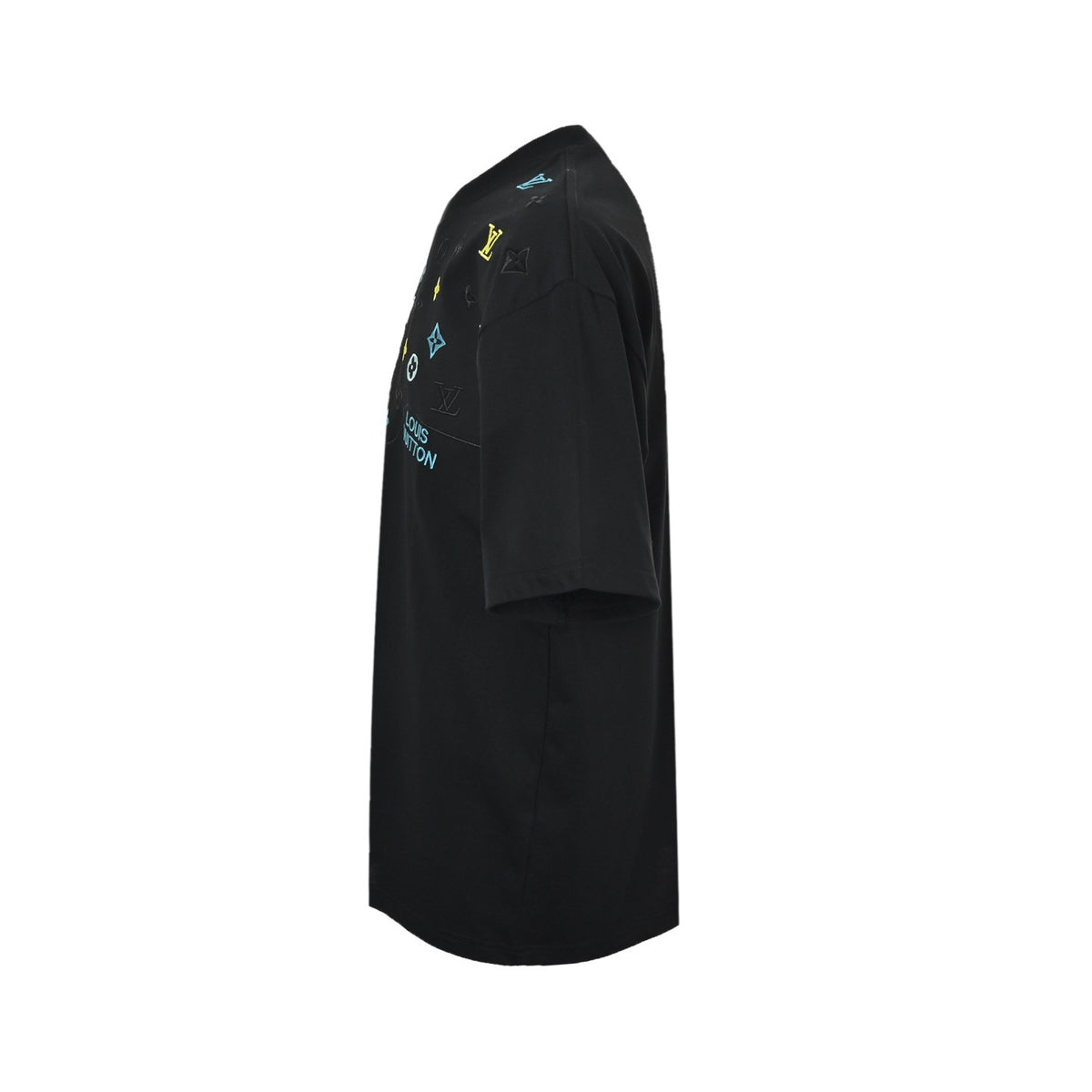 Louis Vuitton 26ss wave pattern color block presbyopia embroidered short sleeves