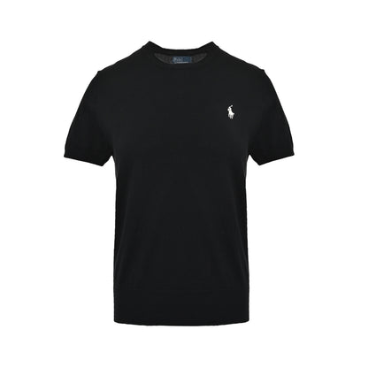 Ralph Lauren women's embroidered horse logo knitted short sleeves