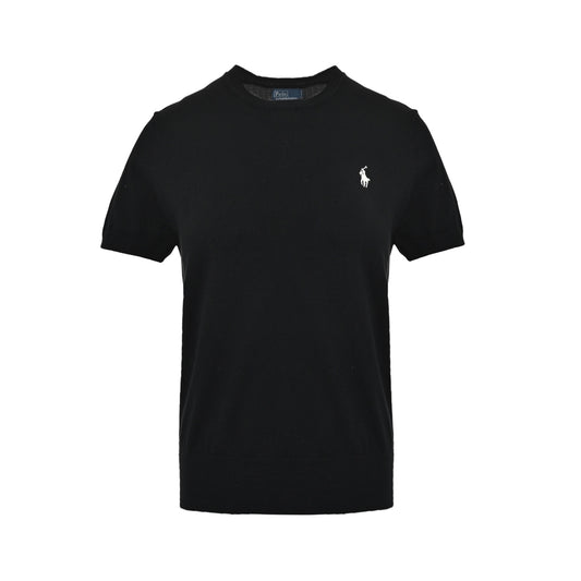 Ralph Lauren women's embroidered horse logo knitted short sleeves
