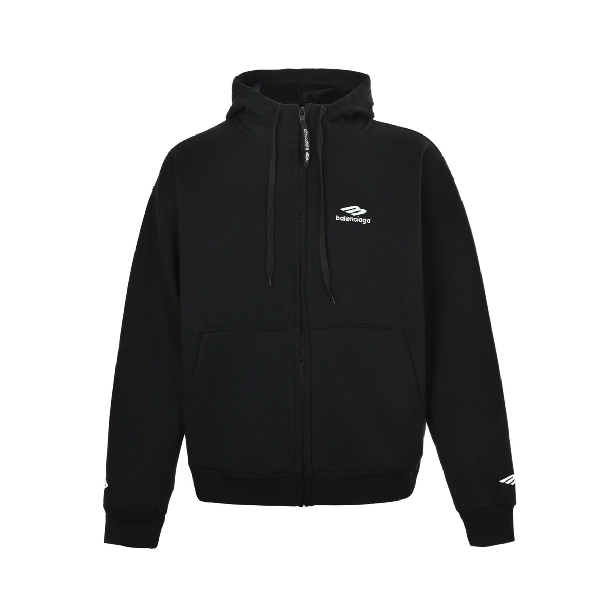 Balenciaga/Balanciaga 3B letter velvet hooded jacket