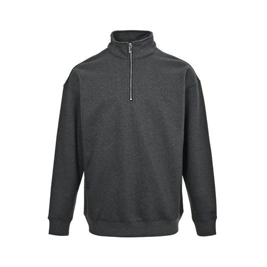 Dior ICON round embroidery half zip suit stand collar sweatshirt