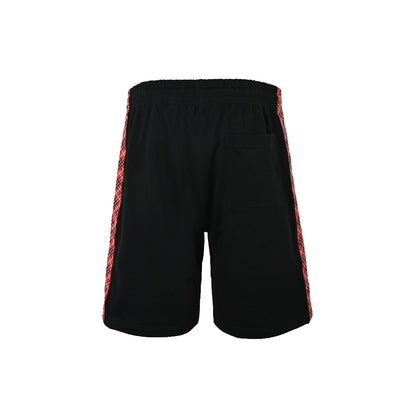 Burberry red plaid web shorts