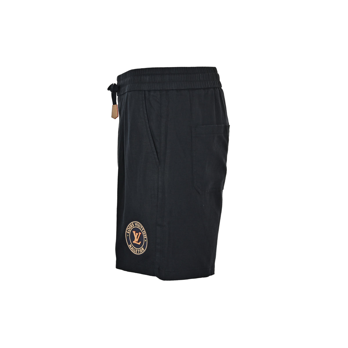 Louis Vuitton 26ss round badge cotton and linen shorts