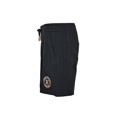Louis Vuitton 26ss round badge cotton and linen shorts