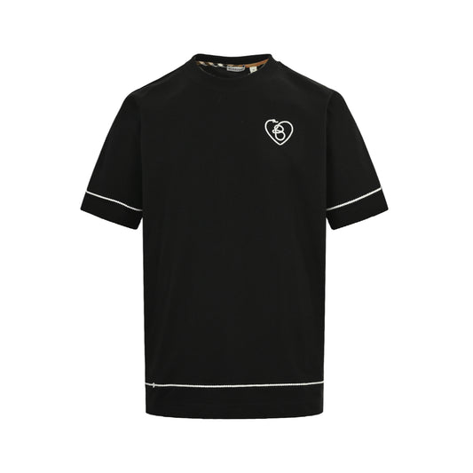 Burberry 25ss Valentine's Day love letter embroidered short sleeves