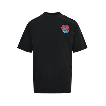 Chrome Hearts/Chrome Heart woven embroidered scroll short sleeves