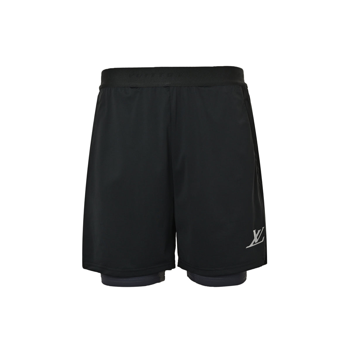 Louis Vuitton logo printed double shorts