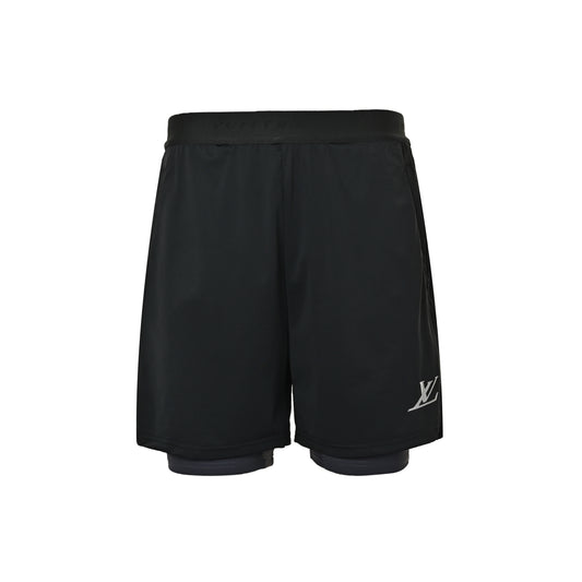 Louis Vuitton logo printed double shorts