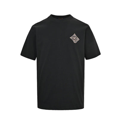 Louis Vuitton colorful four-leaf clover embroidered short sleeves