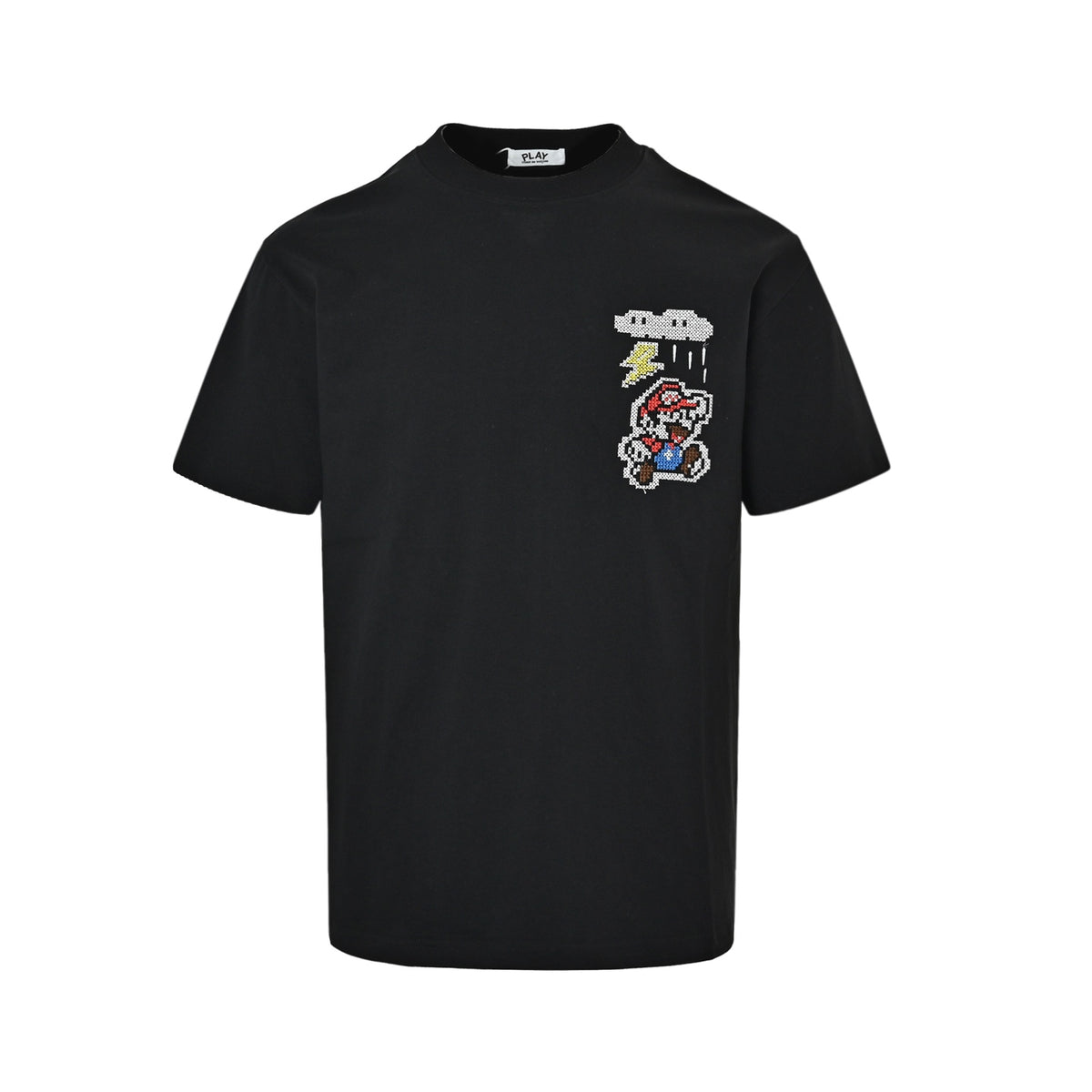CDG Rei Kawakubo Super Mario cross-stitch pearl short sleeves