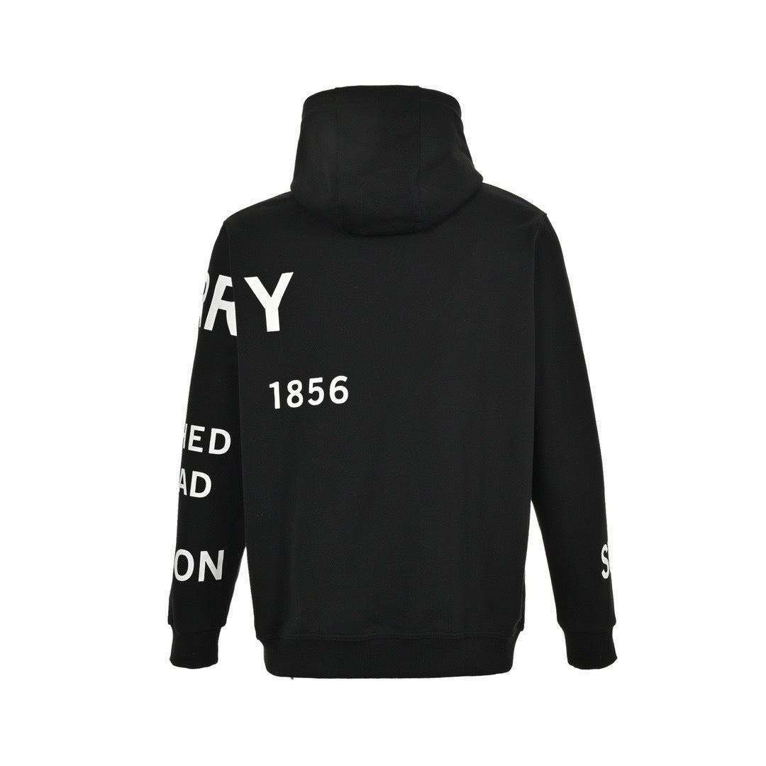 Burberry thick rubber letter print hooded sweatshirt