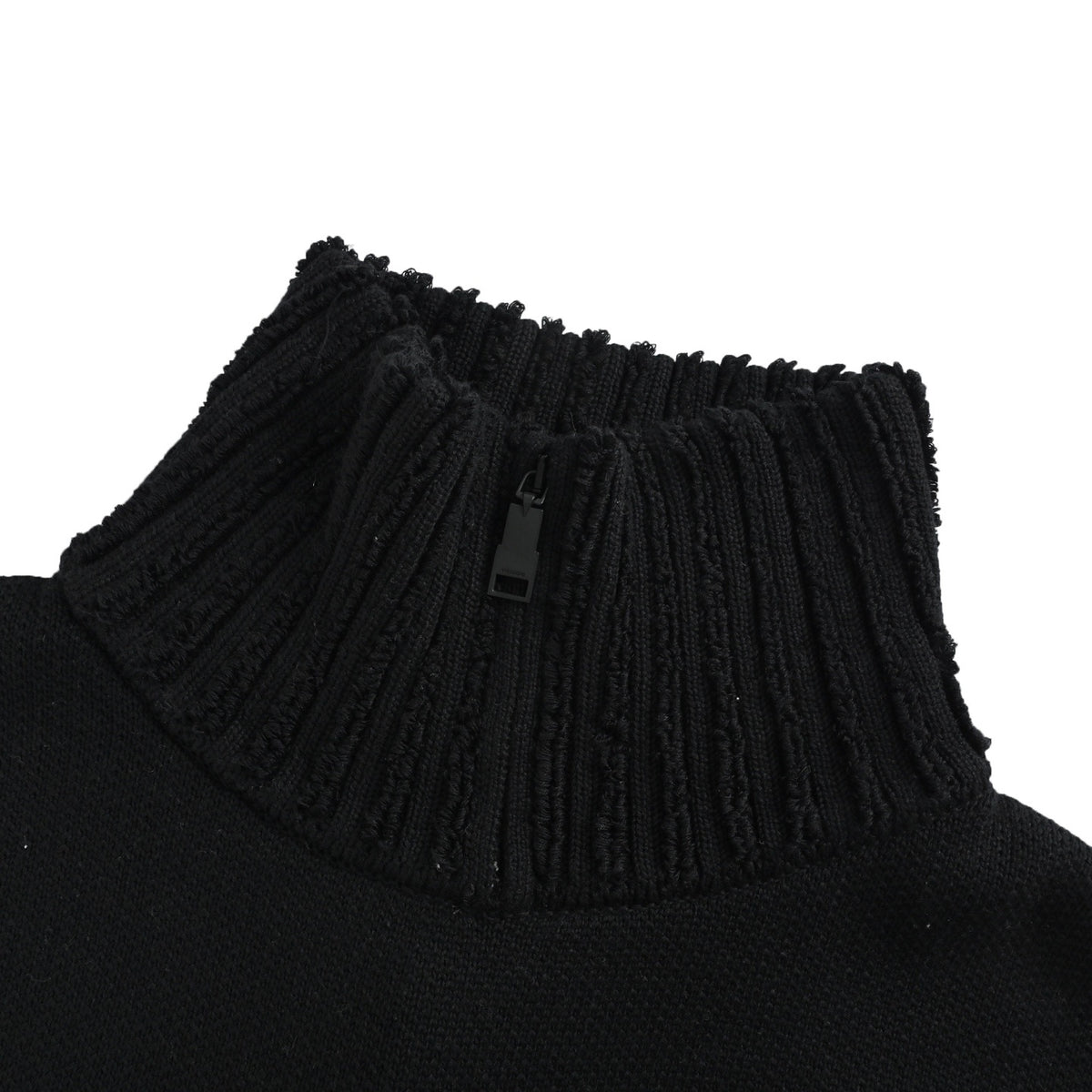 We11 Done square logo half-zip turtleneck sweater