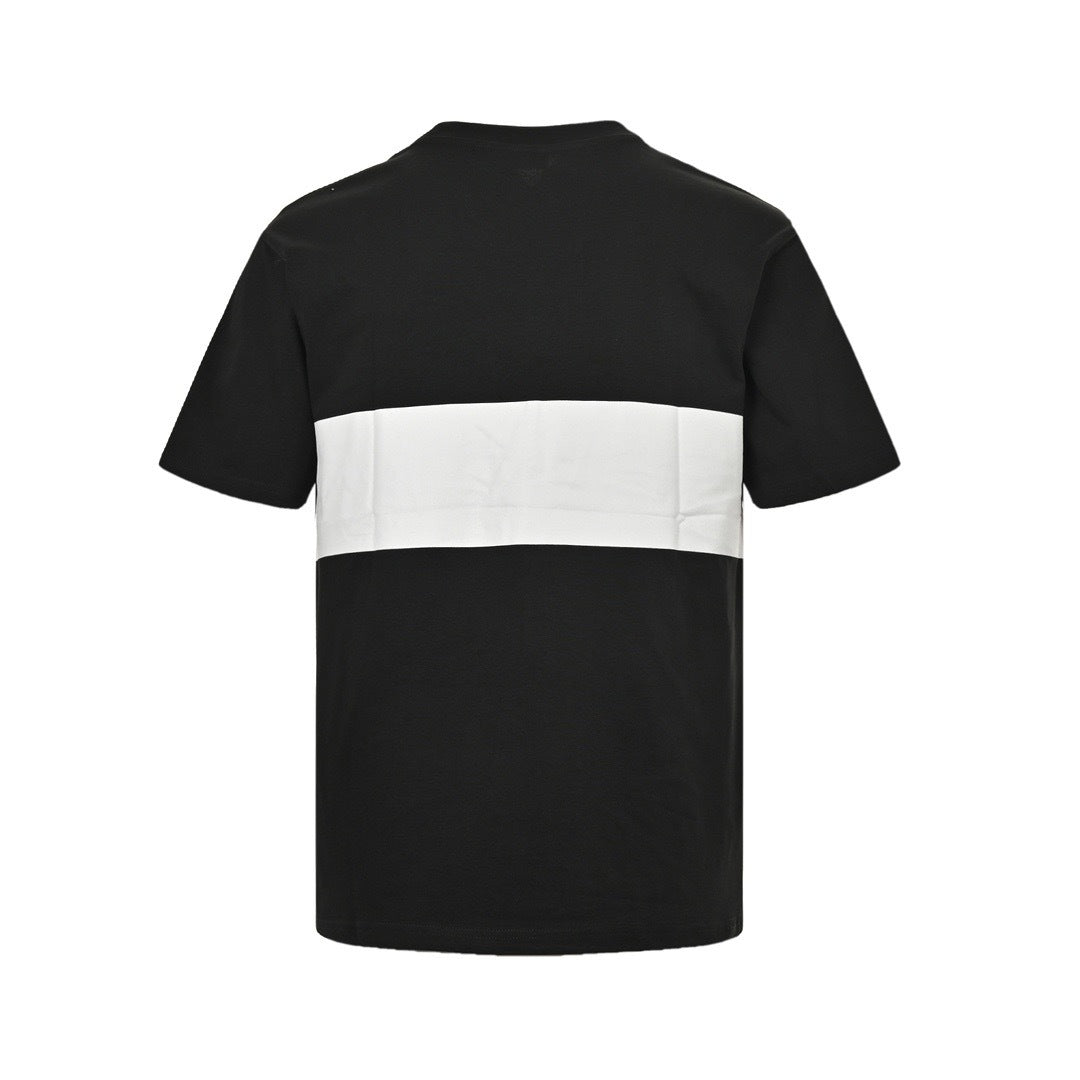 Burberry 24ss white horizontal striped war horse print short sleeves