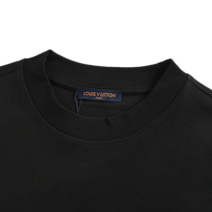 Louis Vuitton 25Fw large logo beaded embroidery long-sleeved T-shirt