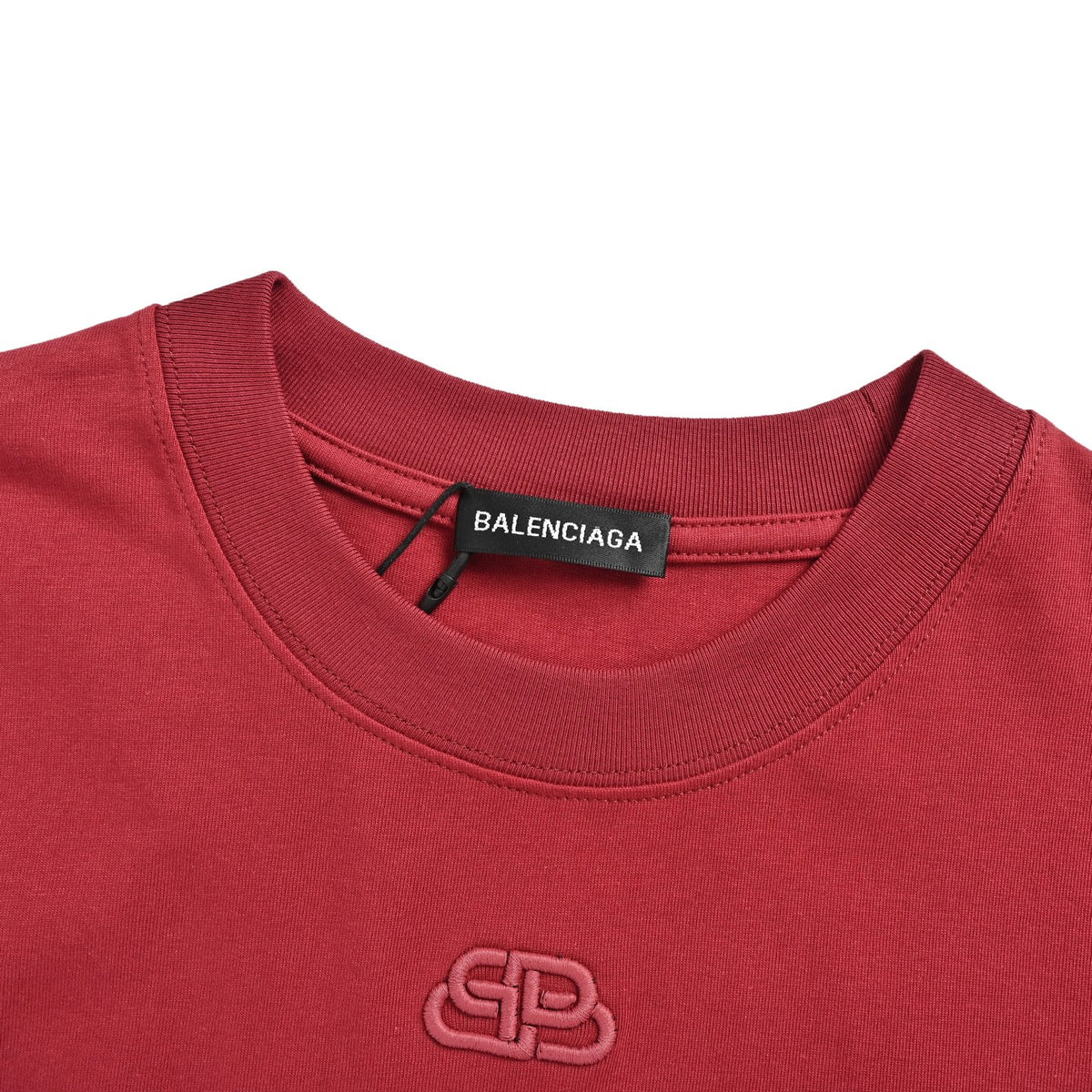Balenciaga lock letter embroidered logo short sleeves