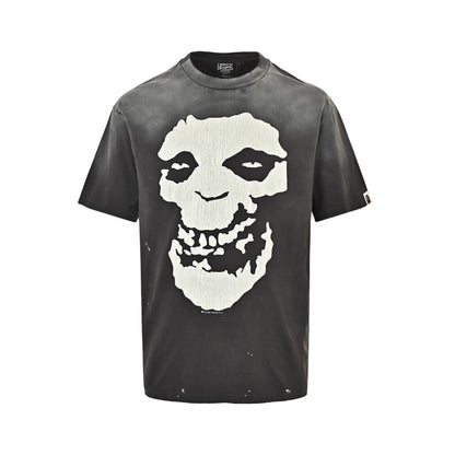 SAINT MICHAEL skull ape head print short sleeves