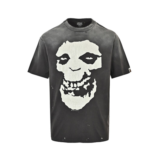 SAINT MICHAEL skull ape head print short sleeves