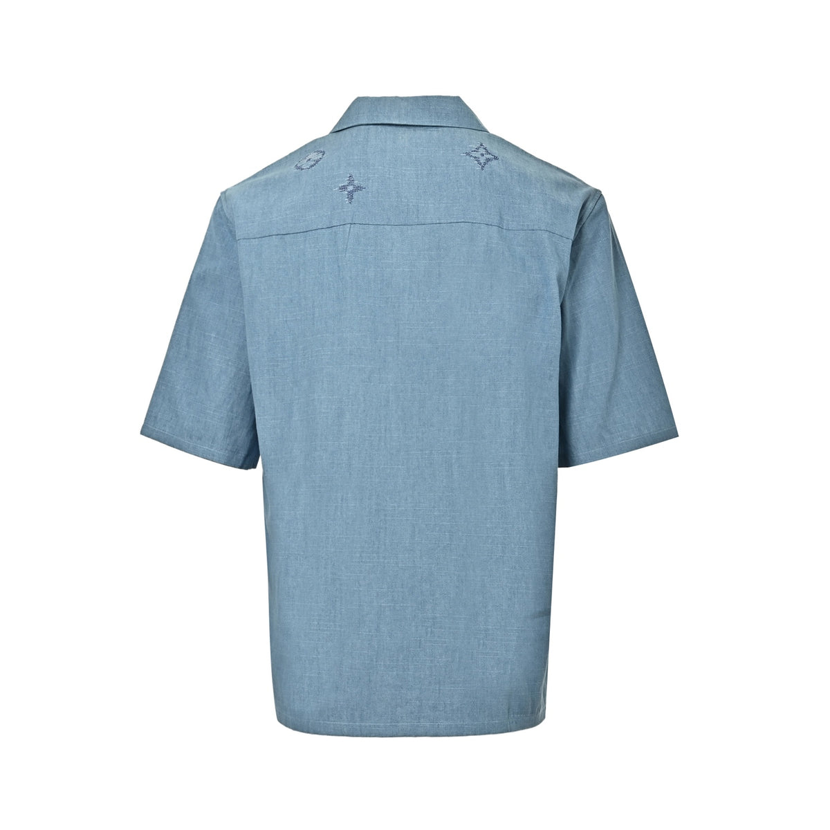 Louis Vuitton front and back embroidery suit chambray short-sleeved shirt