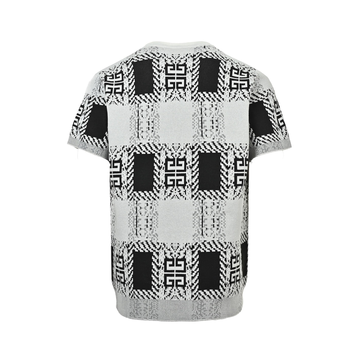 GIVENCHY all-over lattice jacquard knitted short sleeves
