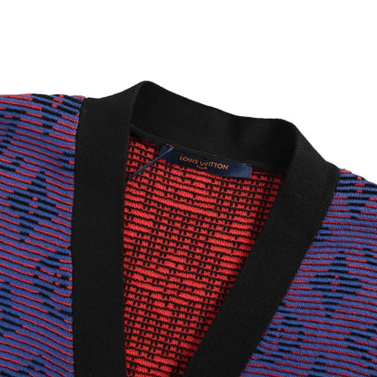 Louis Vuitton 25Fw old flower jacquard striped sweater cardigan